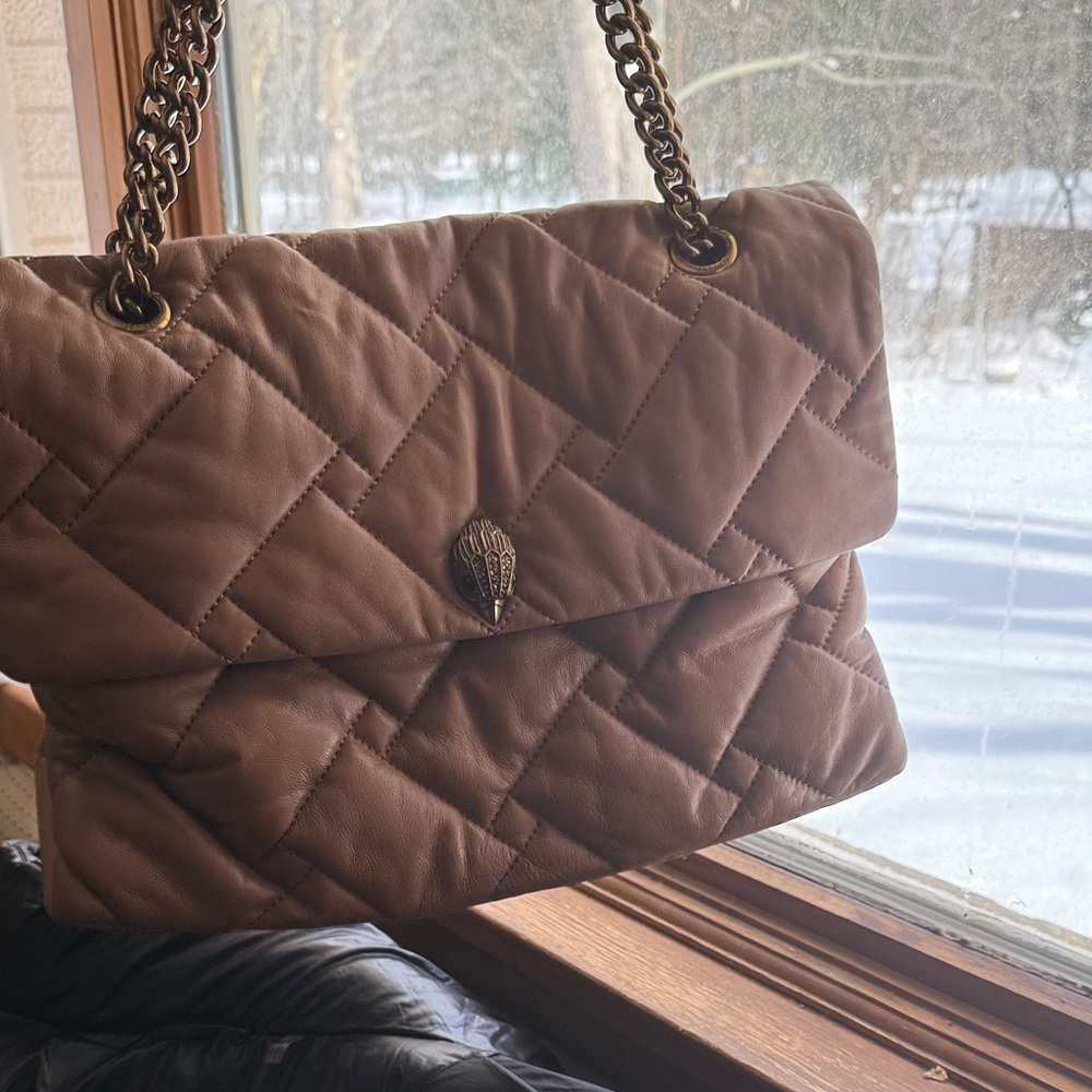 Kurt Geiger Quilted Tan Shoulder Bag